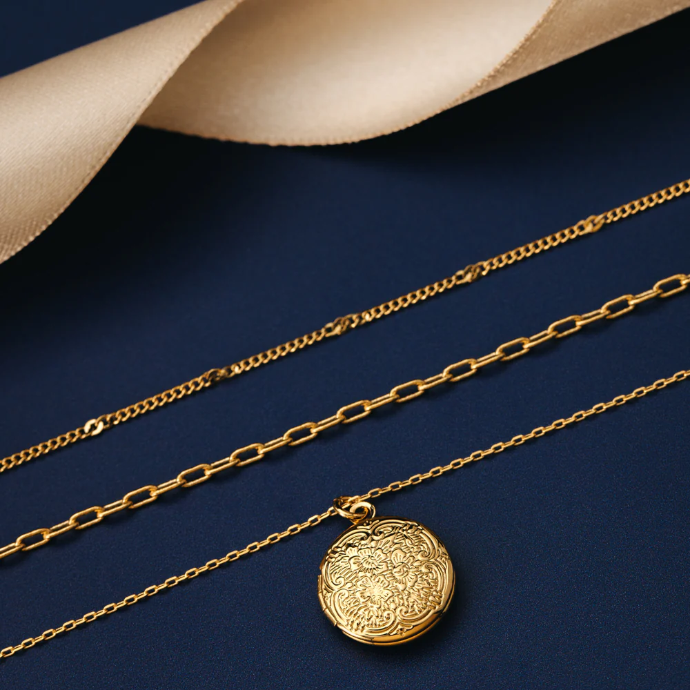 3-Row Locket Necklace - Image 4