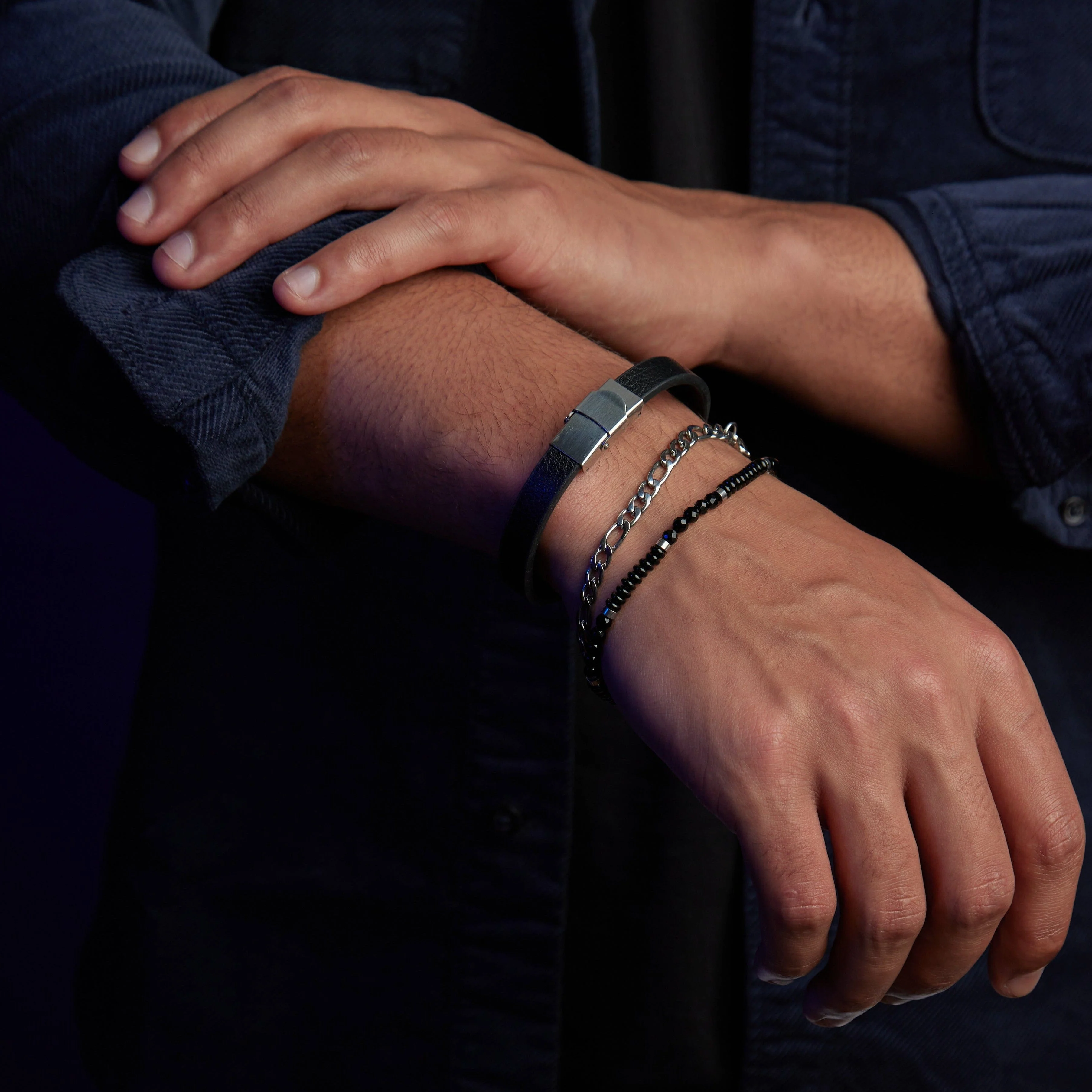 Black Agate Beaded Bracelet - Image 2