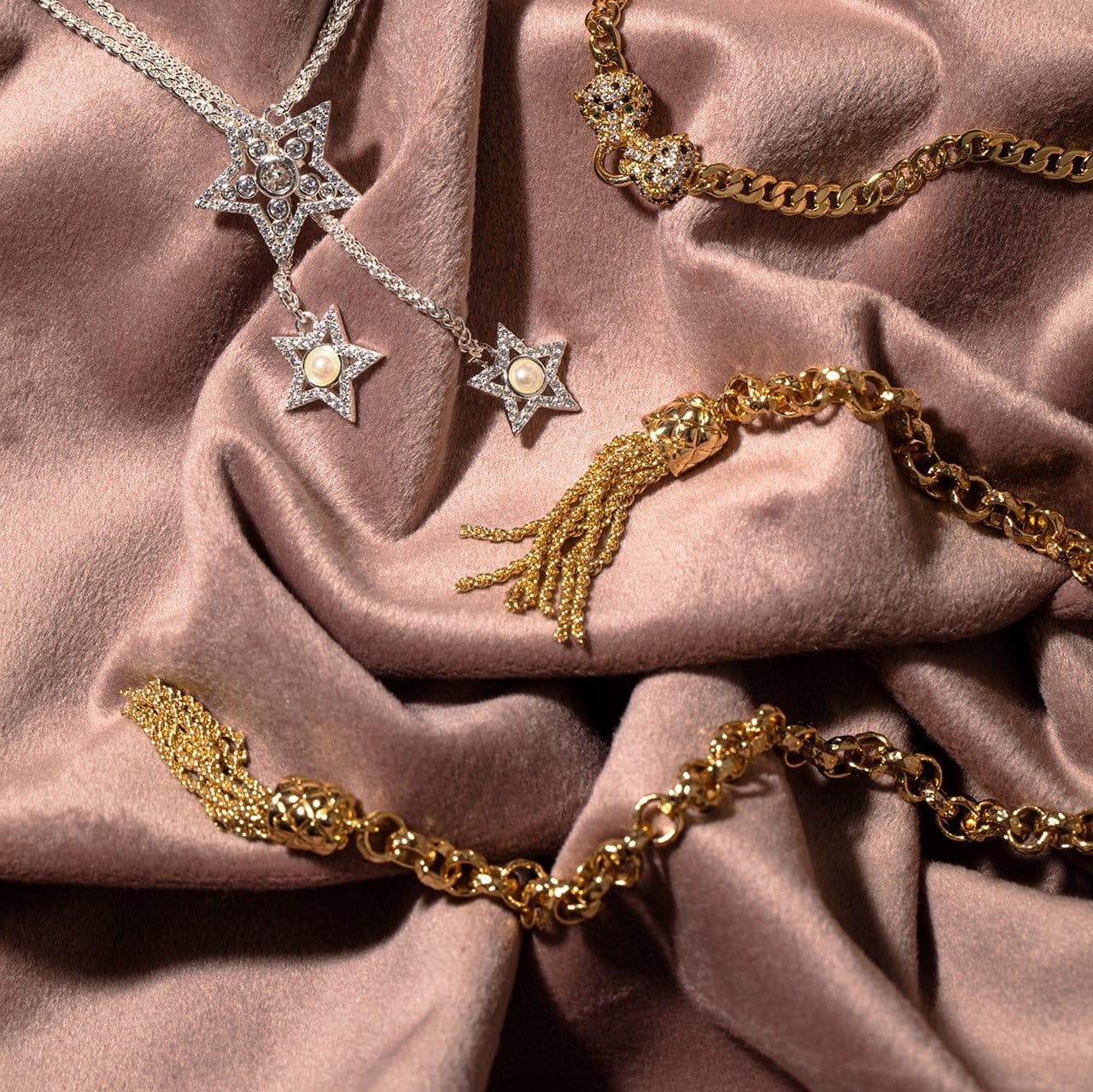 Chain & Tassel Wraparound Necklace - Image 4