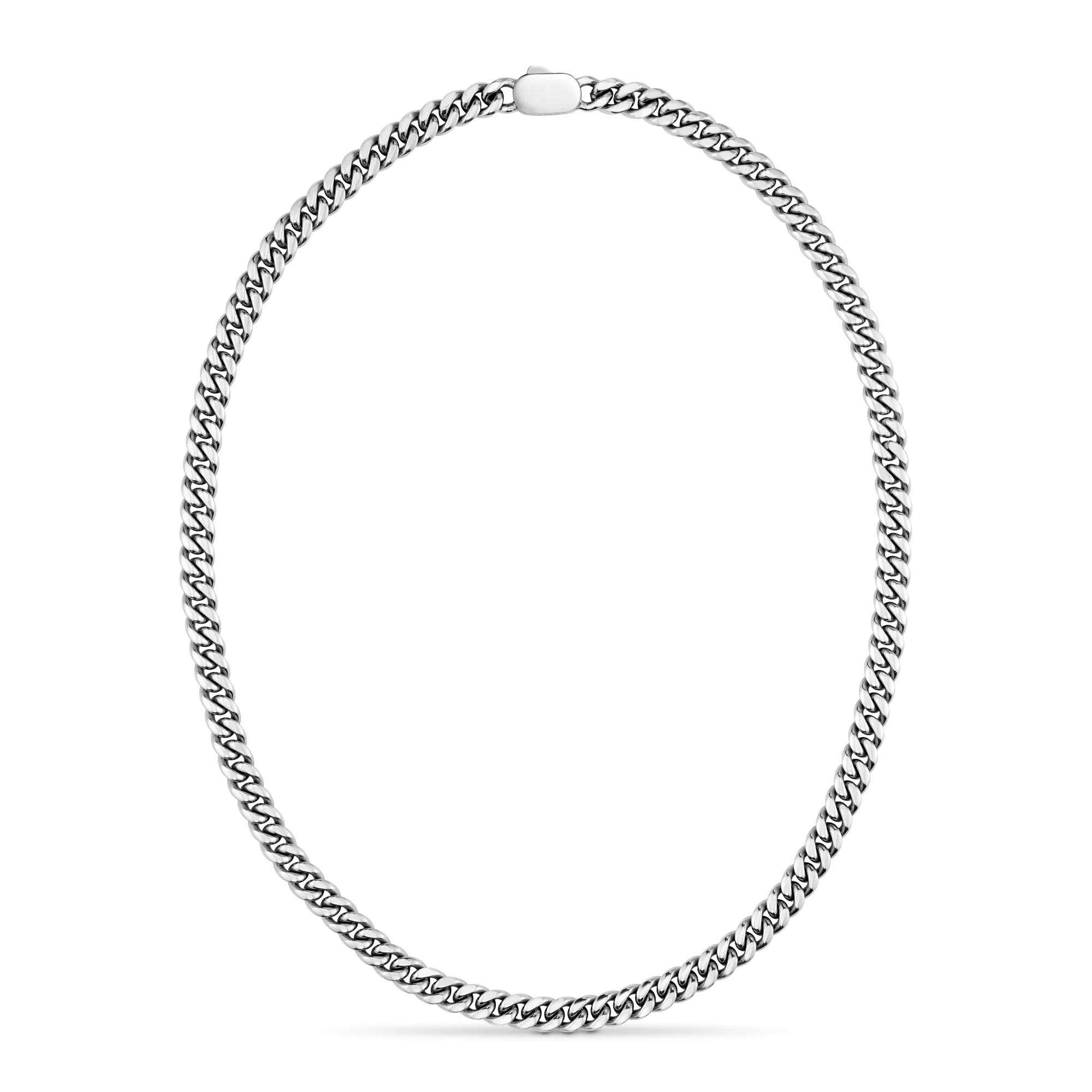 Chunky Flat Curb & Solid Clasp Necklace - Image 3