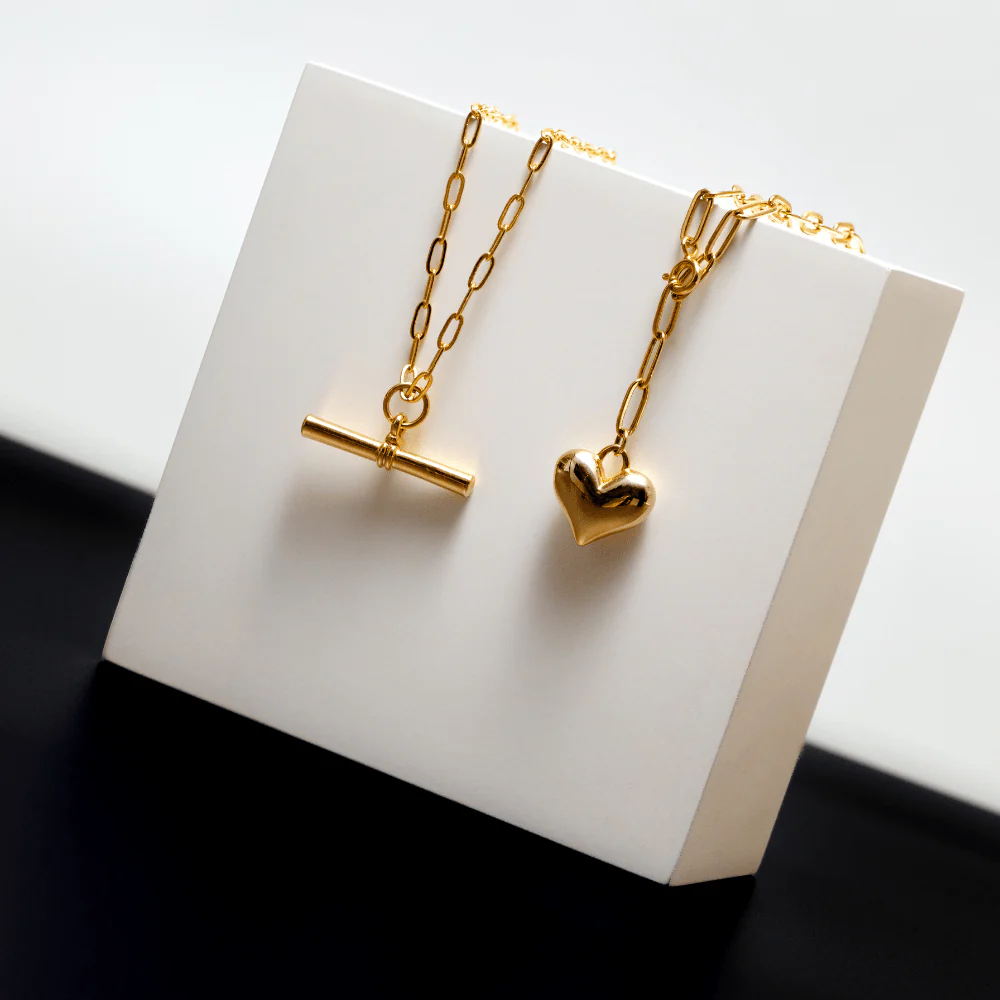 Chunky T-Bar Mid Length Necklace - Image 3