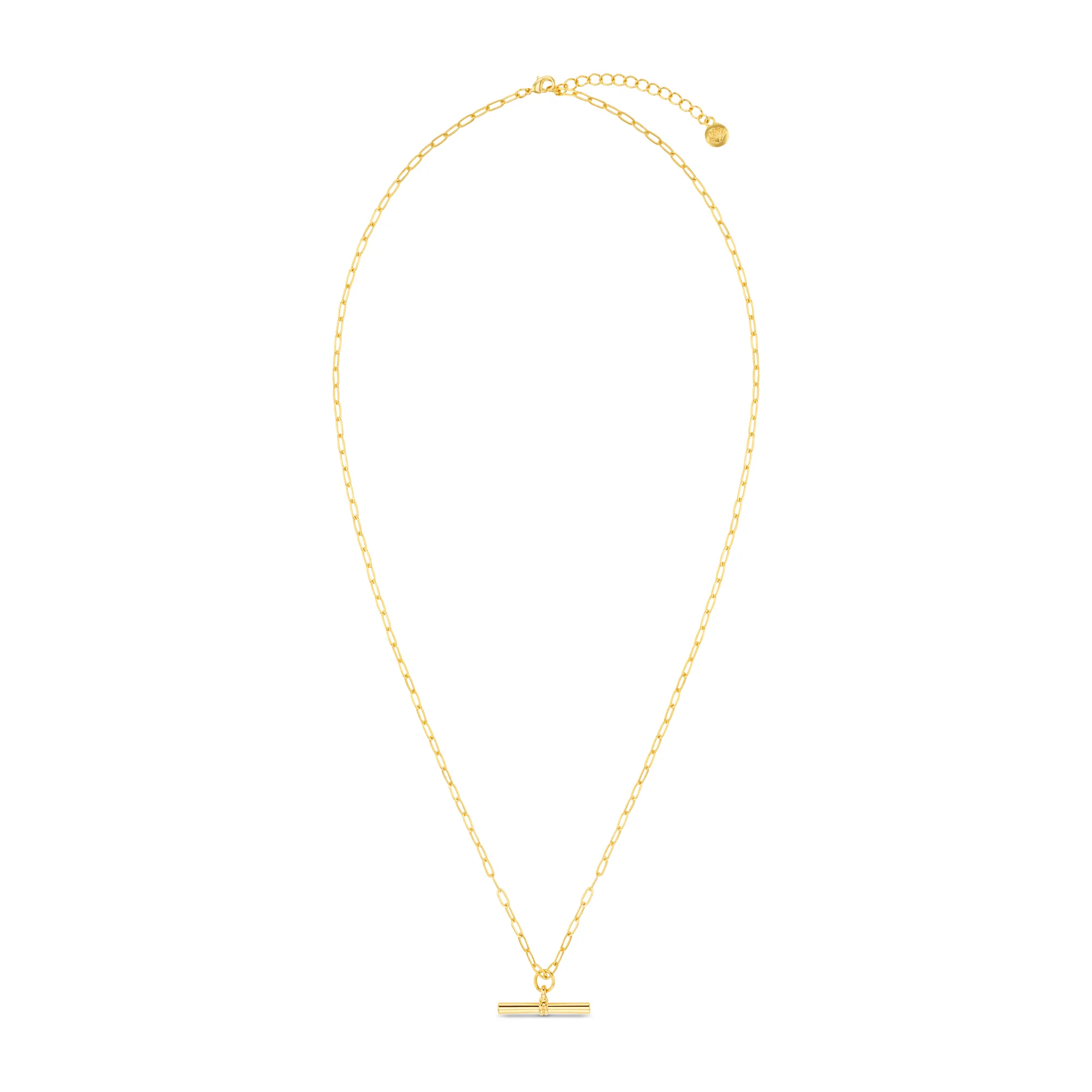Chunky T-Bar Mid Length Necklace - Image 4