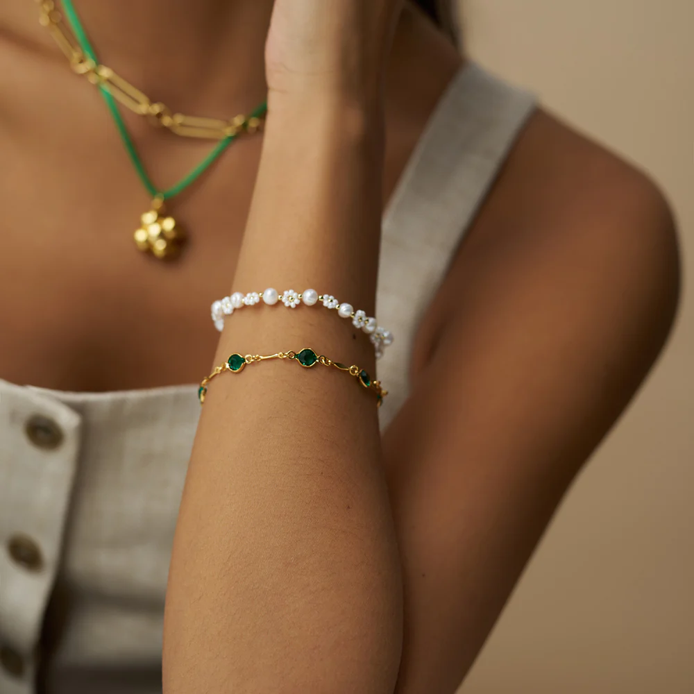 Clover Charm Cord Necklace - Image 2