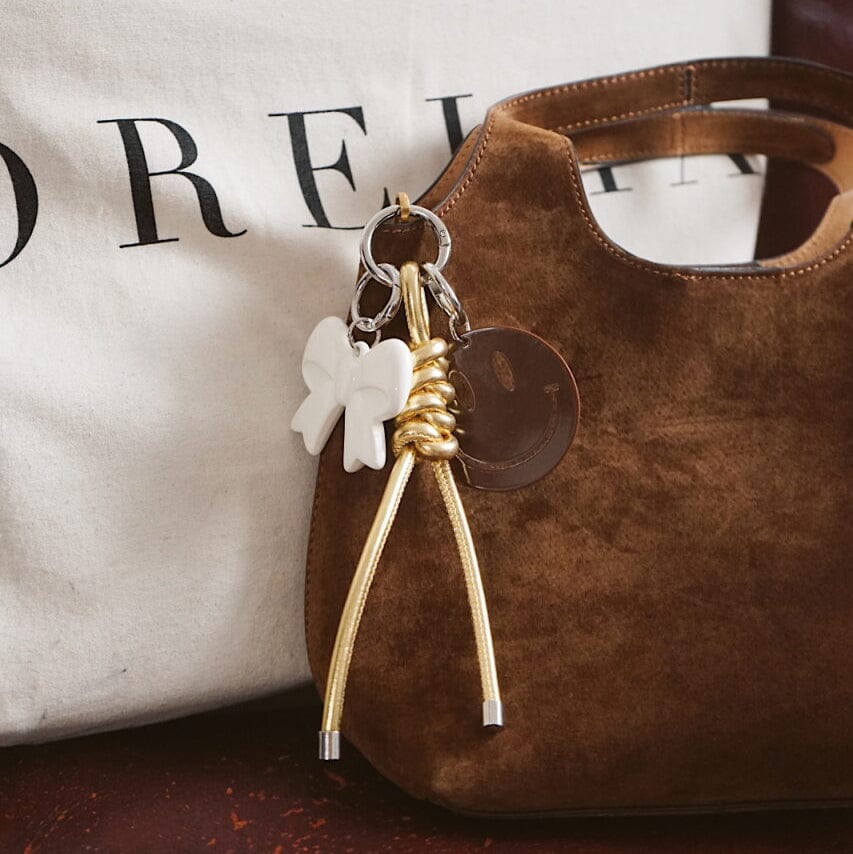 Cream Bow Bag Charm - Image 2
