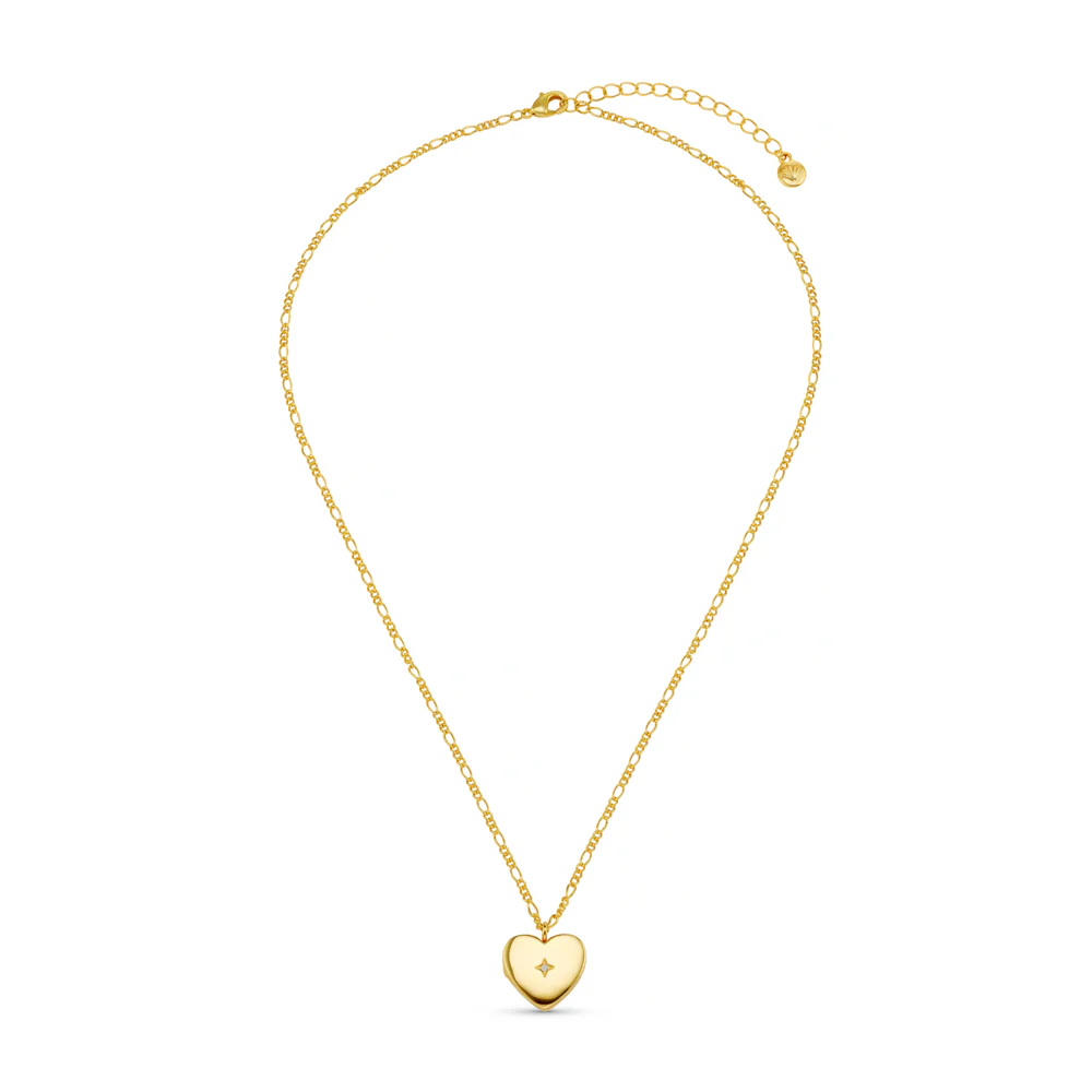 Crystal Heart Locket Necklace - Image 3