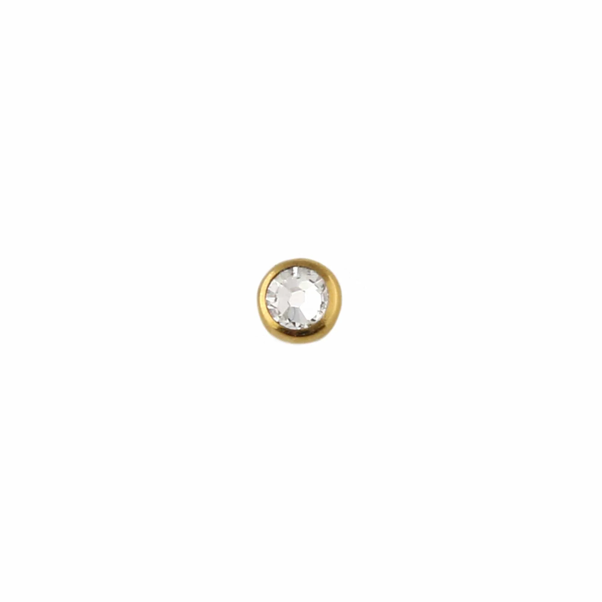 Crystal Labret Made With Swarovski® Crystal - Gold - Image 3