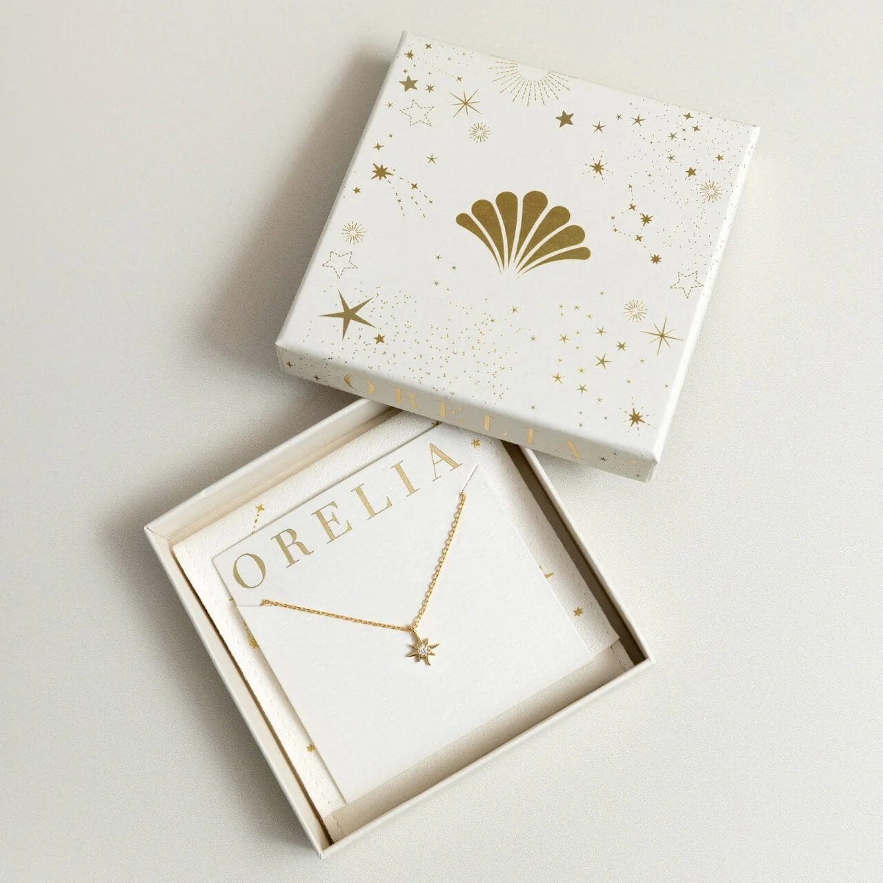 Crystal Starburst Charm Necklace With Gift Box - Image 2