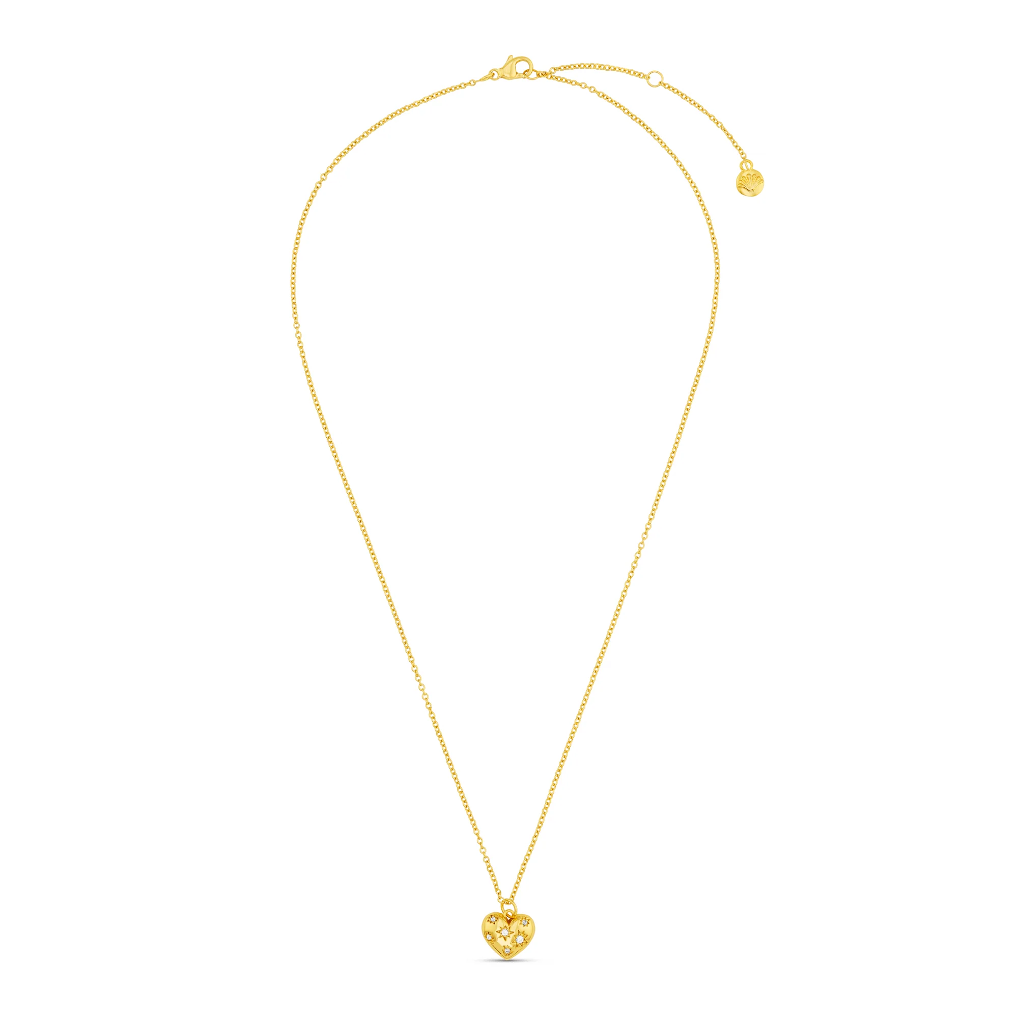 Crystal Starburst Heart Charm Necklace - Image 4