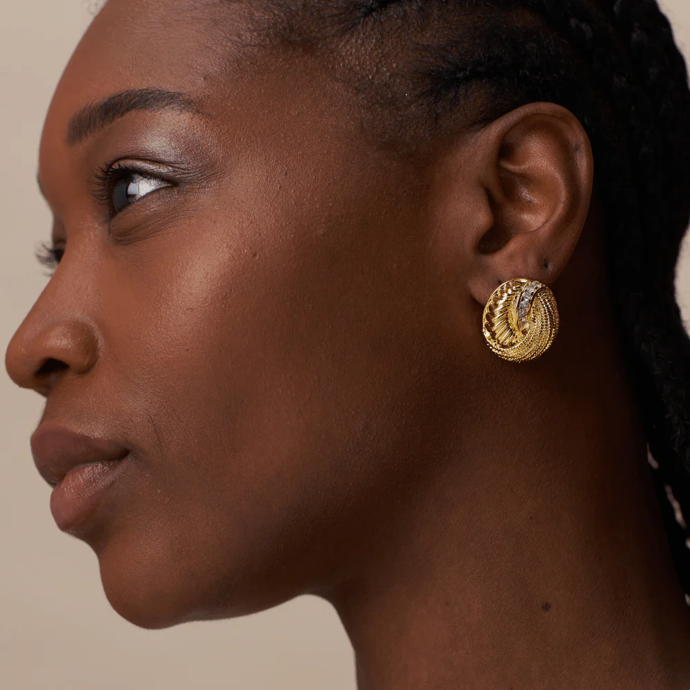 Crystal Woven Statement Stud - Image 2