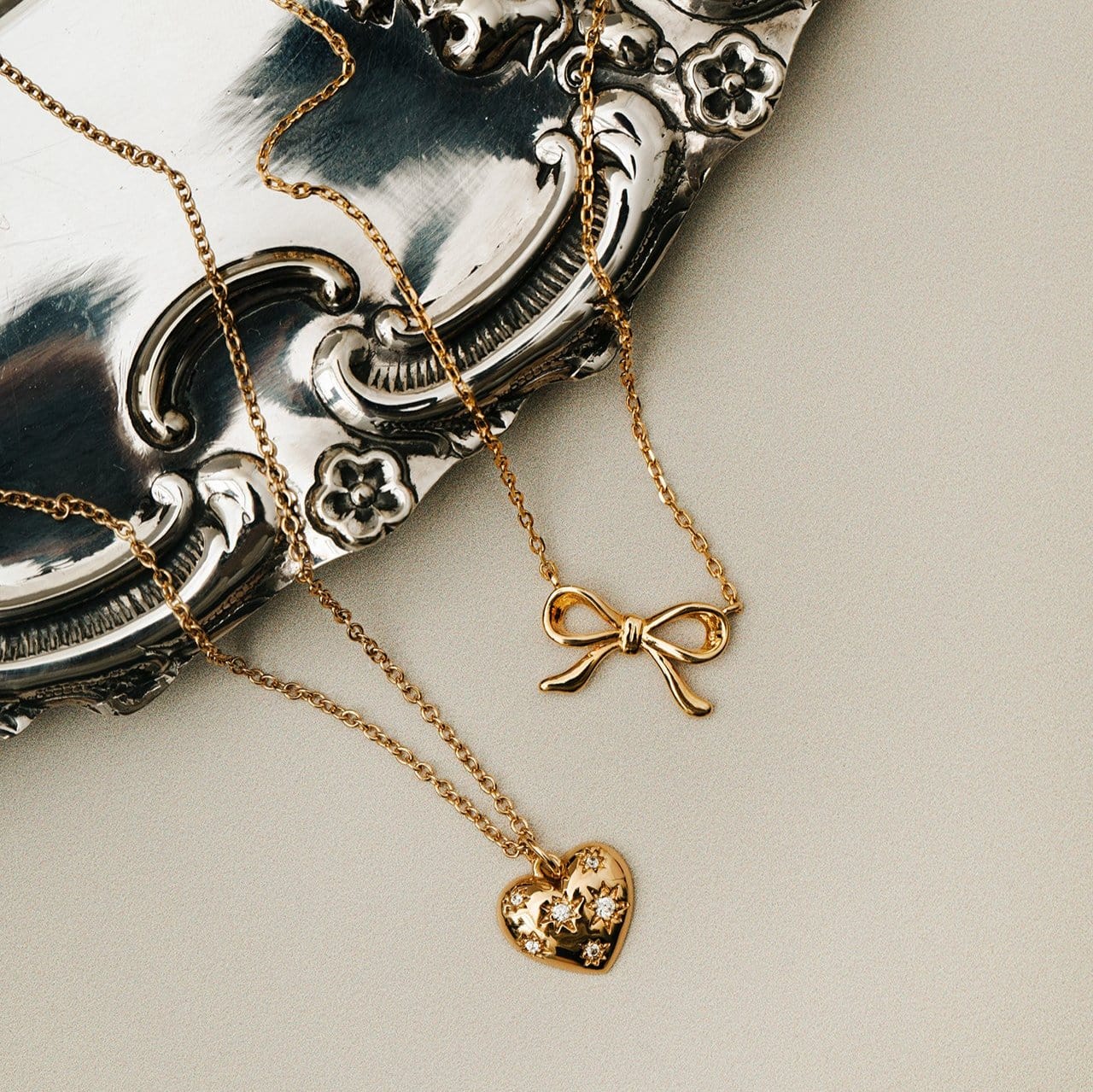 Delicate Bow Charm Necklace - Image 3