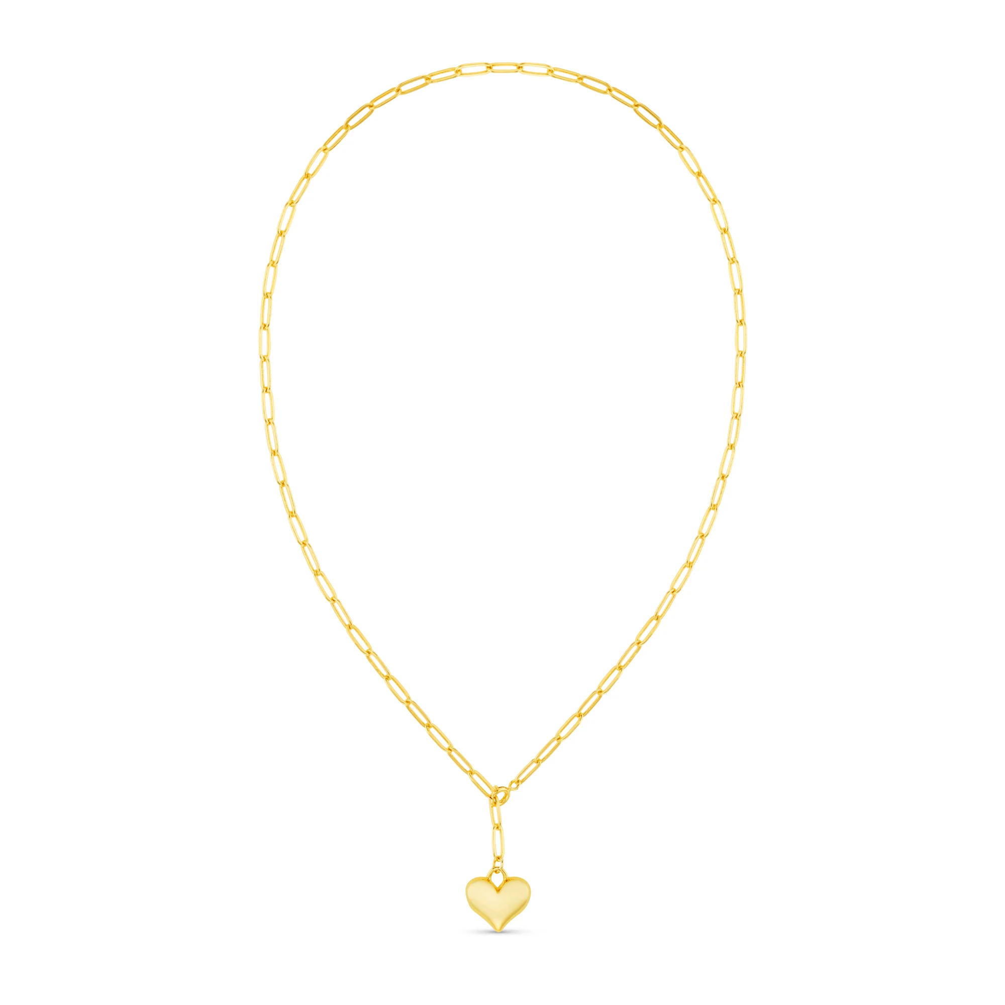 Domed Heart Charm Adjustable Necklace - Image 5