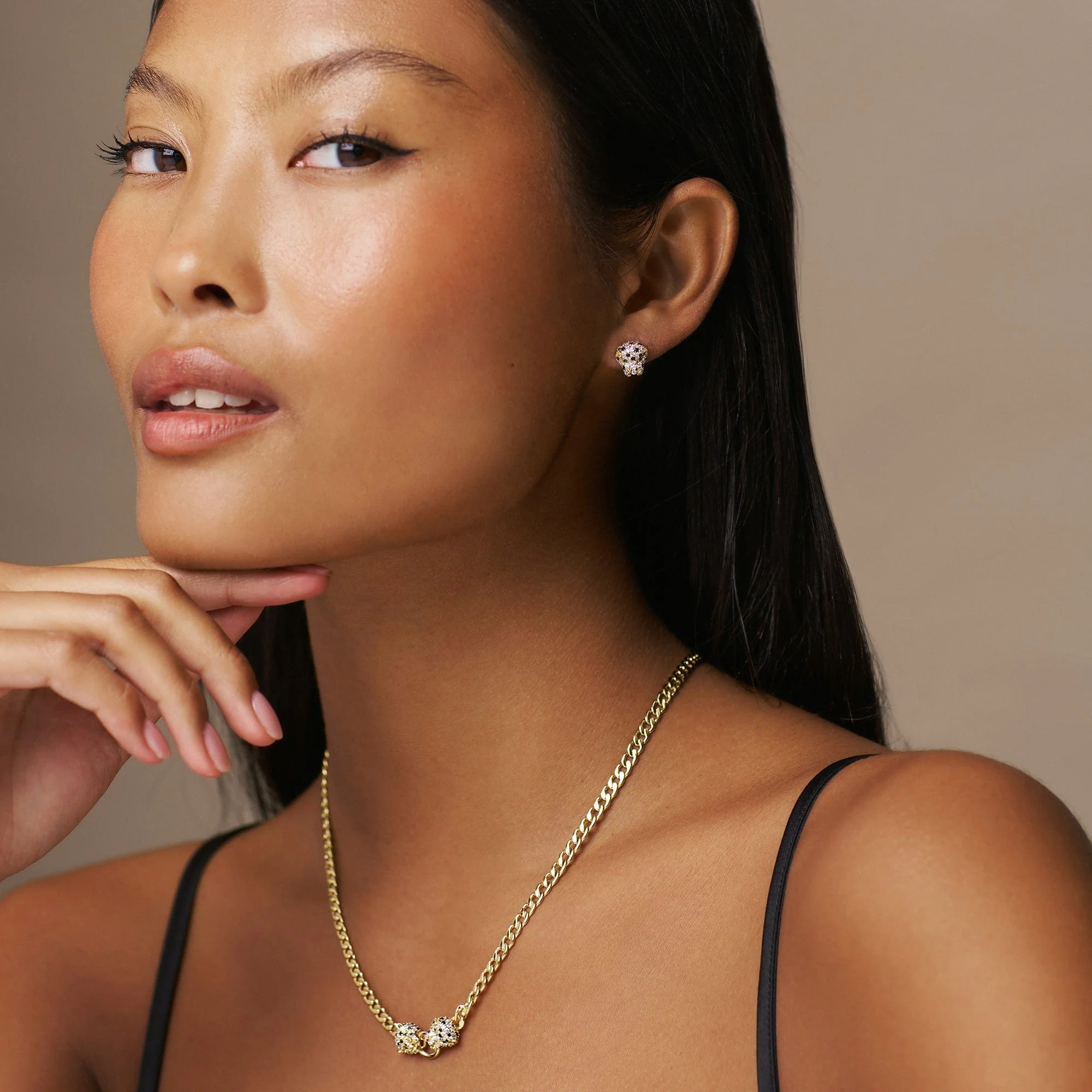 Double Pave Panther Necklace - Image 2