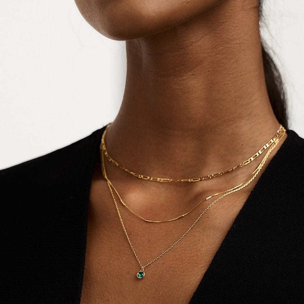 Emerald 3-Row Necklace Made With Swarovski® Crystals - Image 3