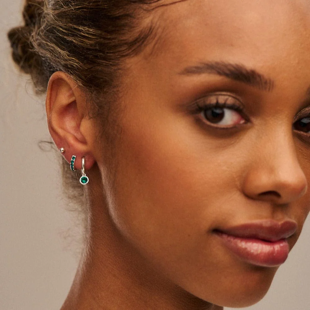 Emerald Ear Party Made With Swarovski® Crystals - Silver - Image 3