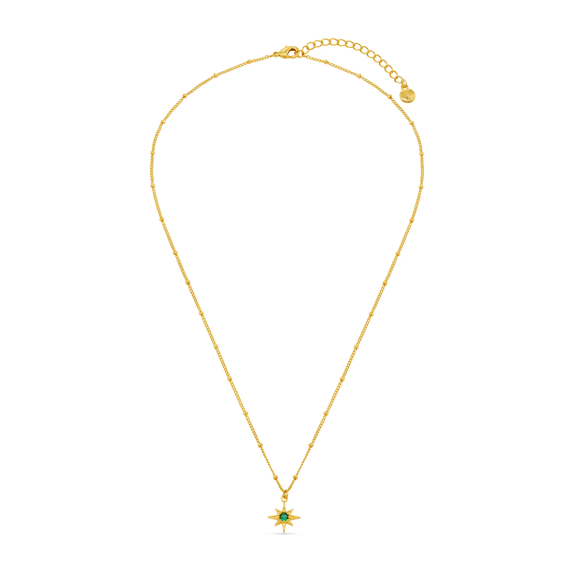 Emerald Star Charm Necklace - Image 3