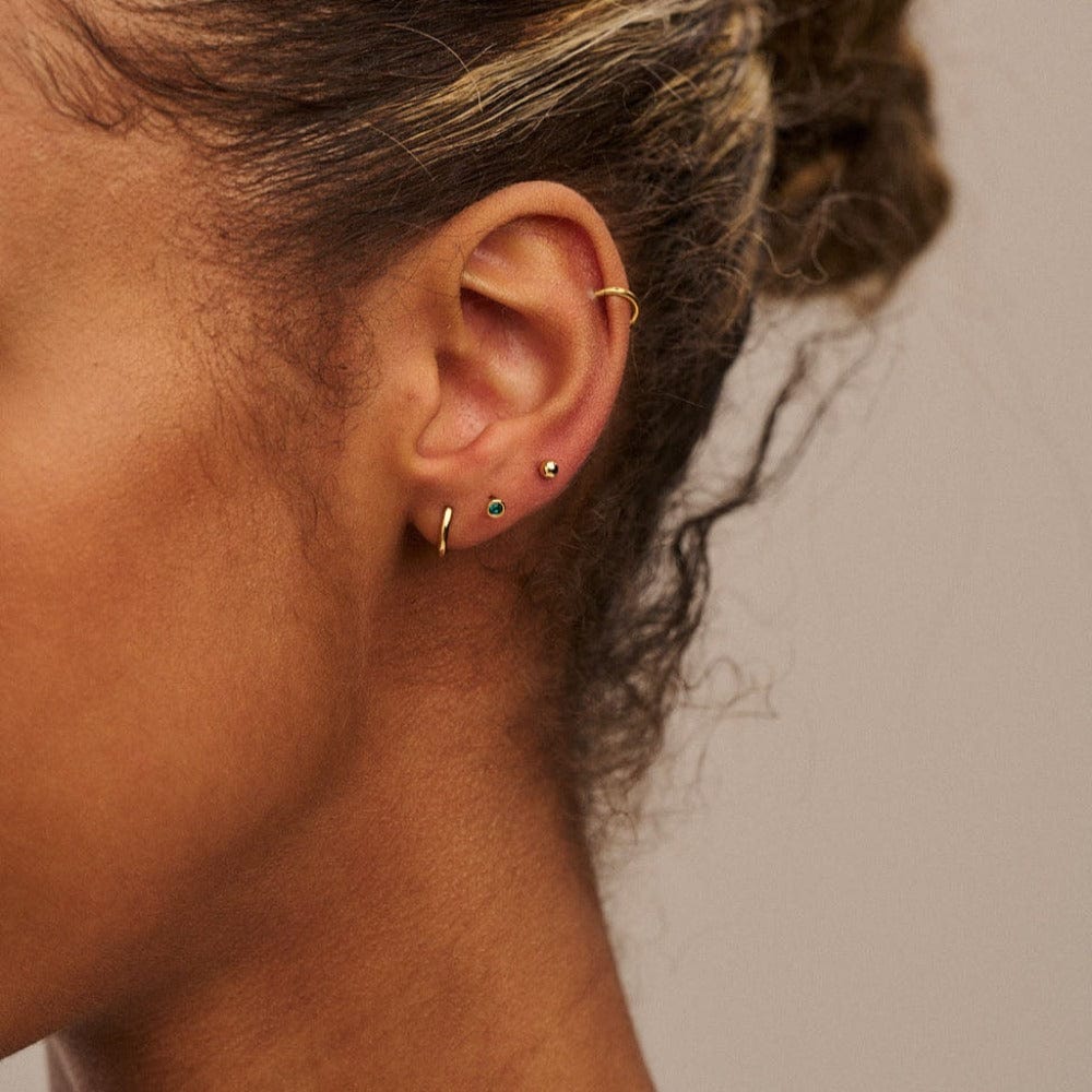 Emerald Stud & Hoop Earrings Pack Made With Swarovski® Crystals - Image 3