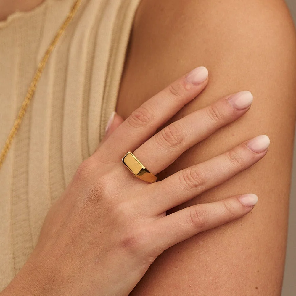 Faceted Rectangle Ring - Image 2