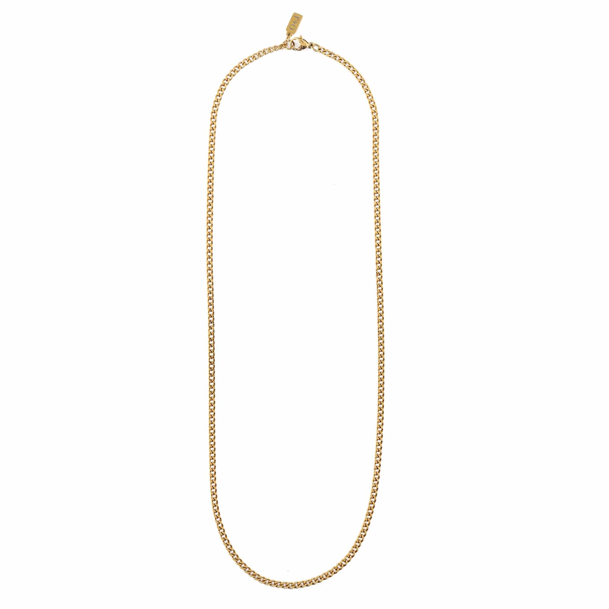 Fine Curb Chain Necklace - Gold - Image 4