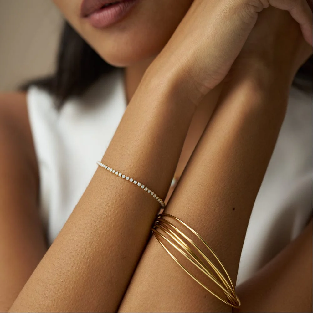 Fine Opal Tennis Slider Bracelet - Image 2
