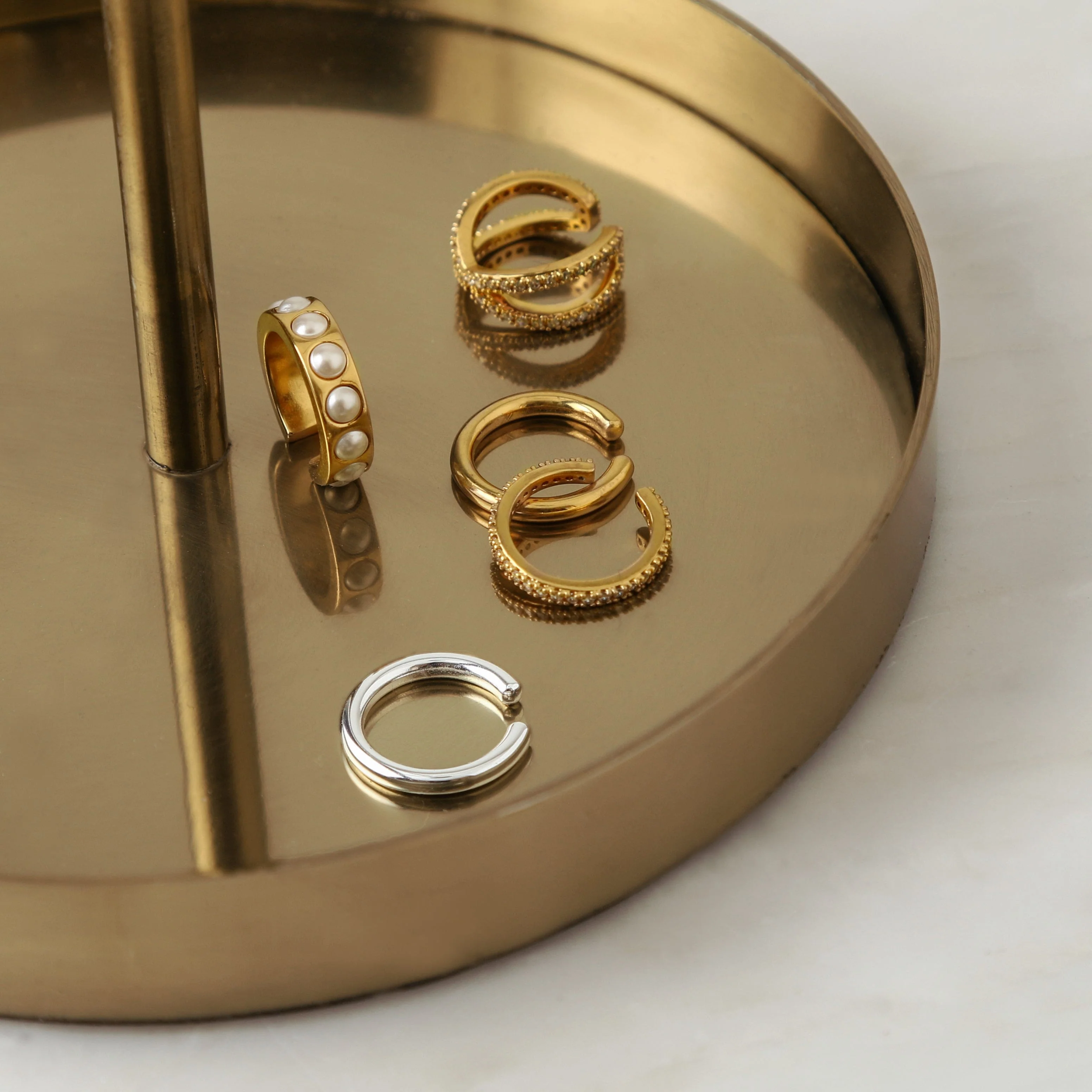 Fine Pavé Ear Cuff - Gold - Image 6