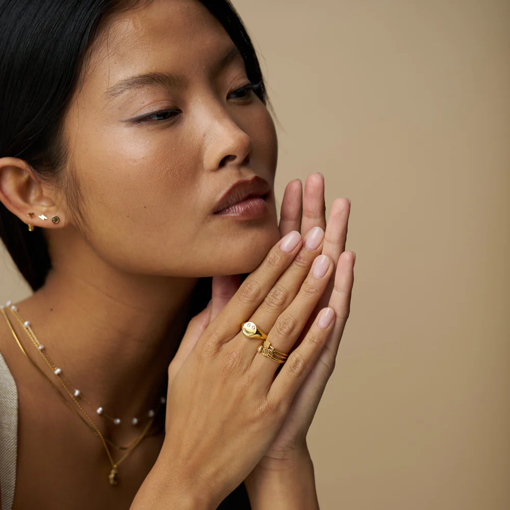 Happy Face Signet Ring - Image 2