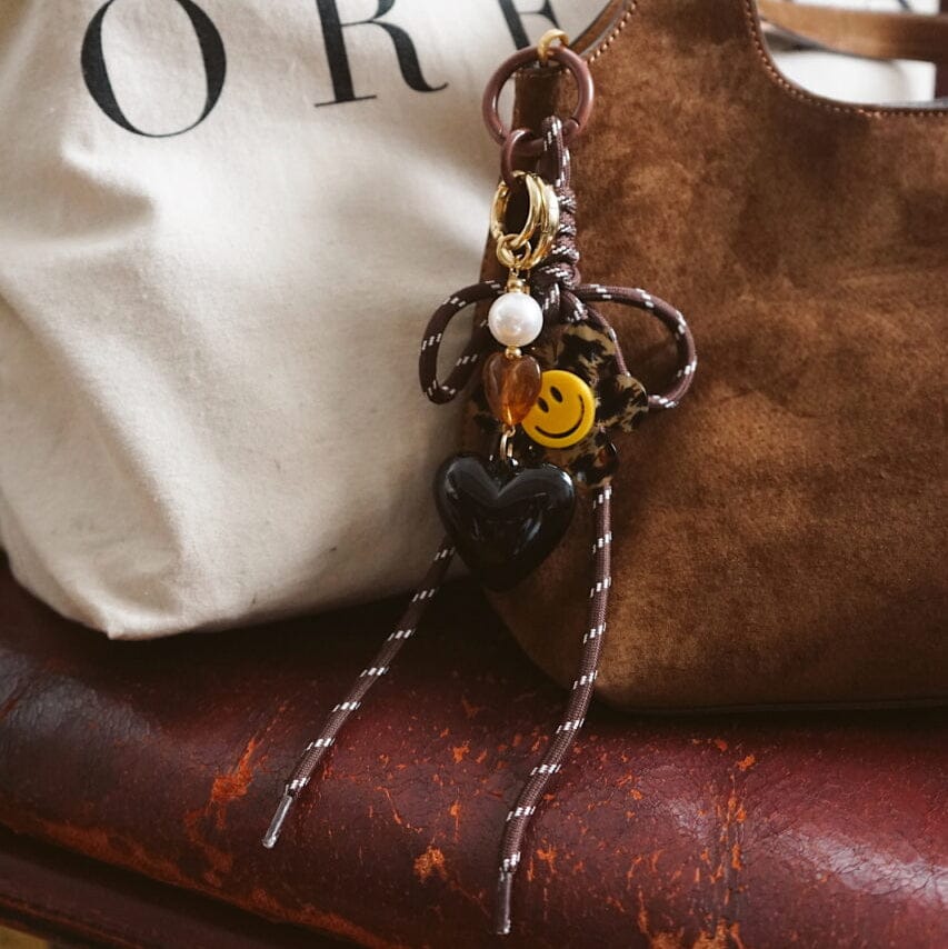 Heart & Pearl Bag Charm - Image 2