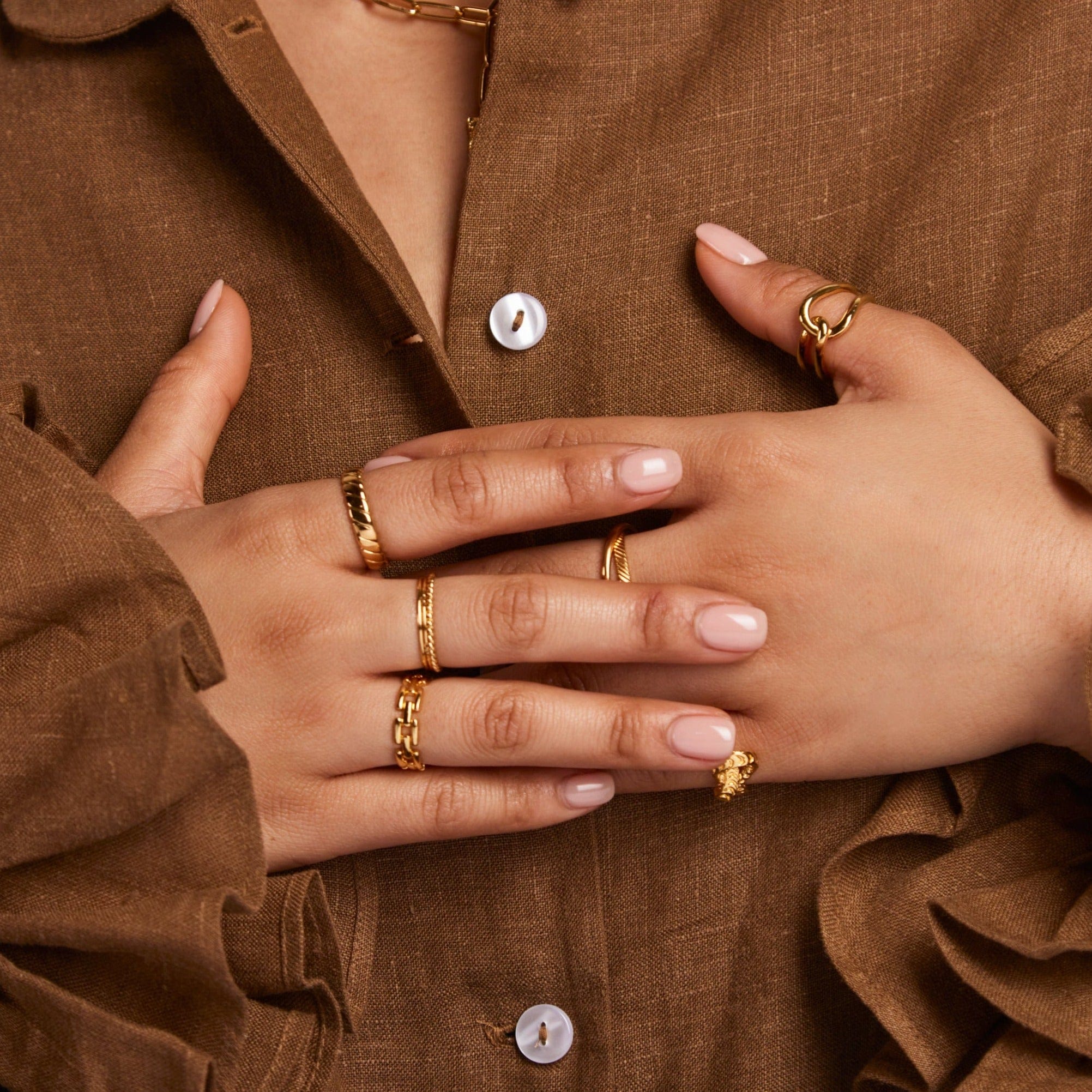 Interlocking Open Adjustable Ring - Image 3