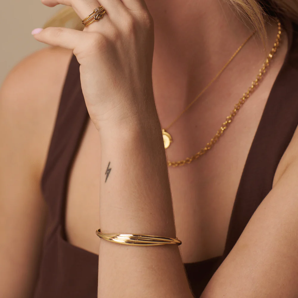 Interlocking Open Bangle - Image 2