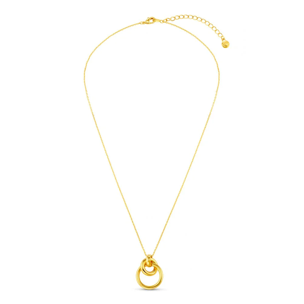 Interlocking Open Circle Necklace - Image 3