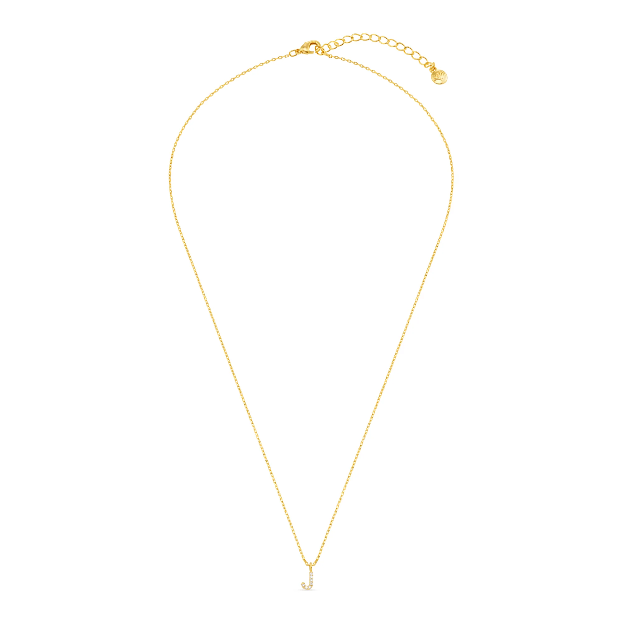 J Pavé Initial Charm Necklace - Image 2