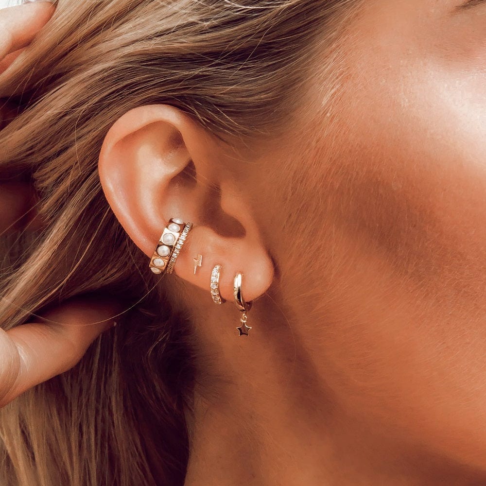 Lightning & Star Ear Stacking Set - Gold - Image 4