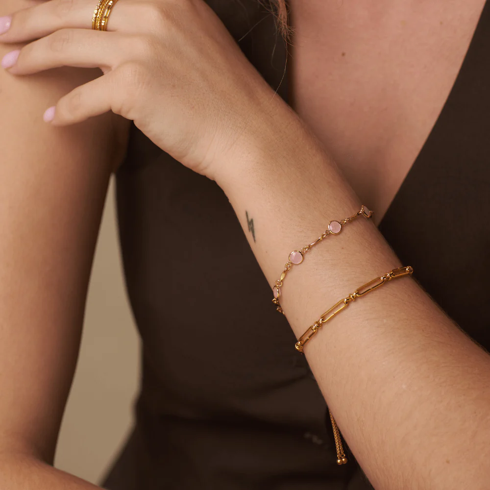 Long Link Chain Slider Bracelet - Image 2