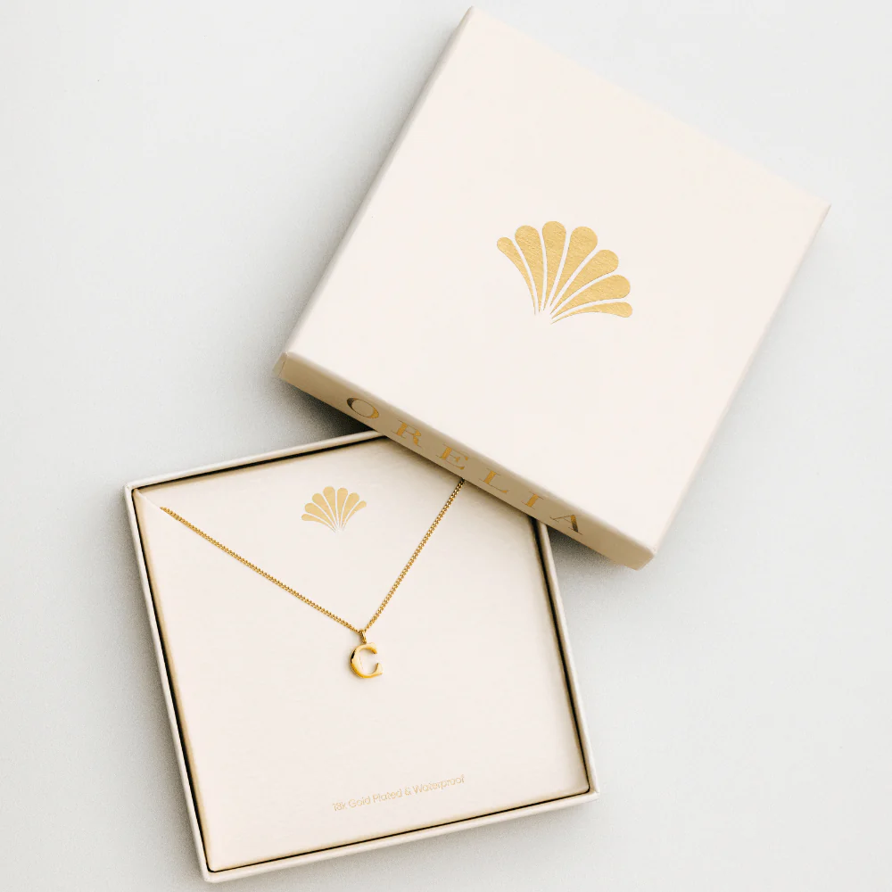 LUXE C Initial Necklace - Gold - Image 2