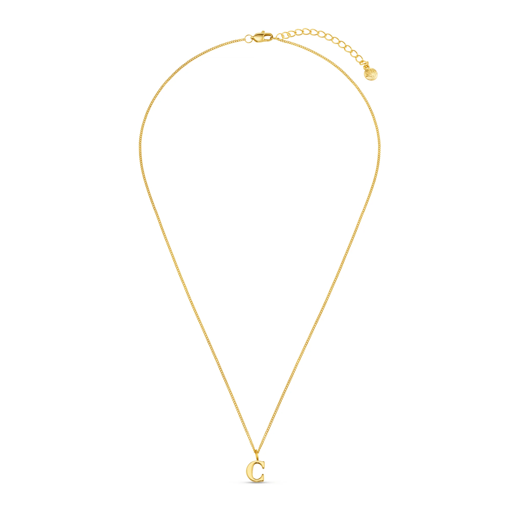 LUXE C Initial Necklace - Gold - Image 3