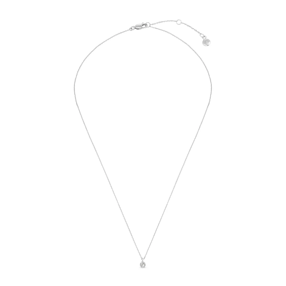 LUXE Classic Crystal Necklace Silver - Image 3