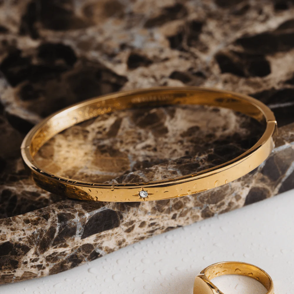 LUXE Crystal Starburst Hinged Bangle - Image 3