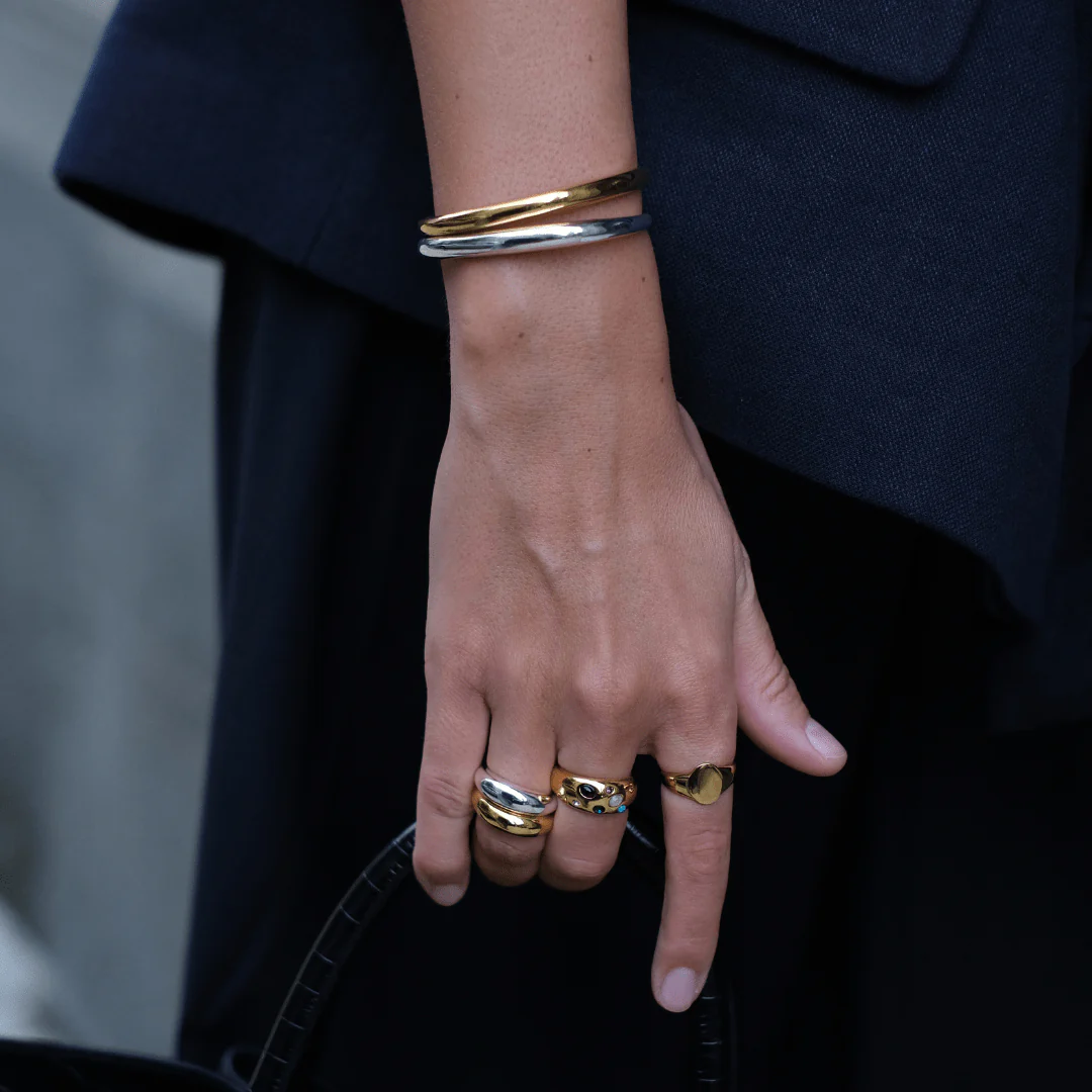 LUXE Domed Bangle - Gold - Image 3