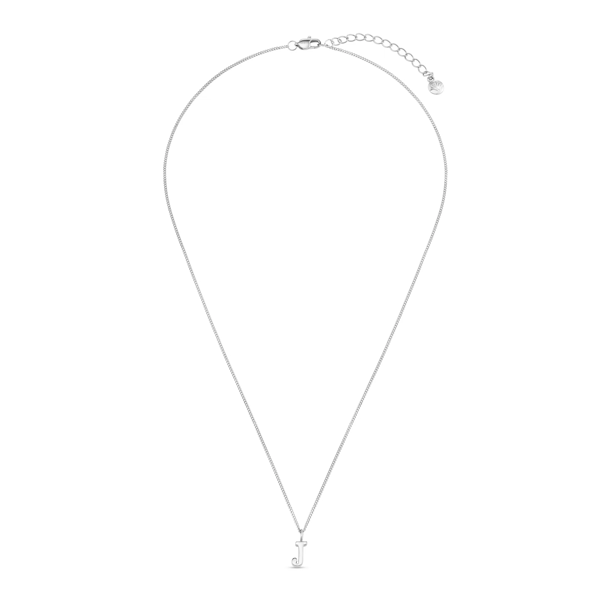 LUXE J Initial Necklace - Silver - Image 3