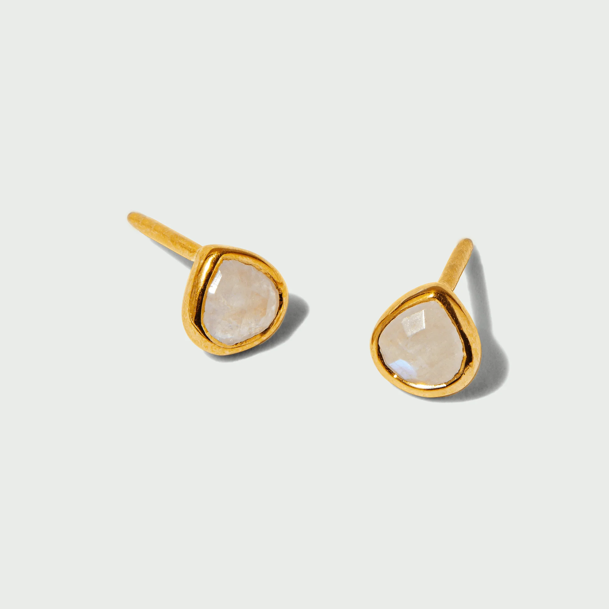 LUXE Moonstone Semi-Precious Stud Earrings - Image 4