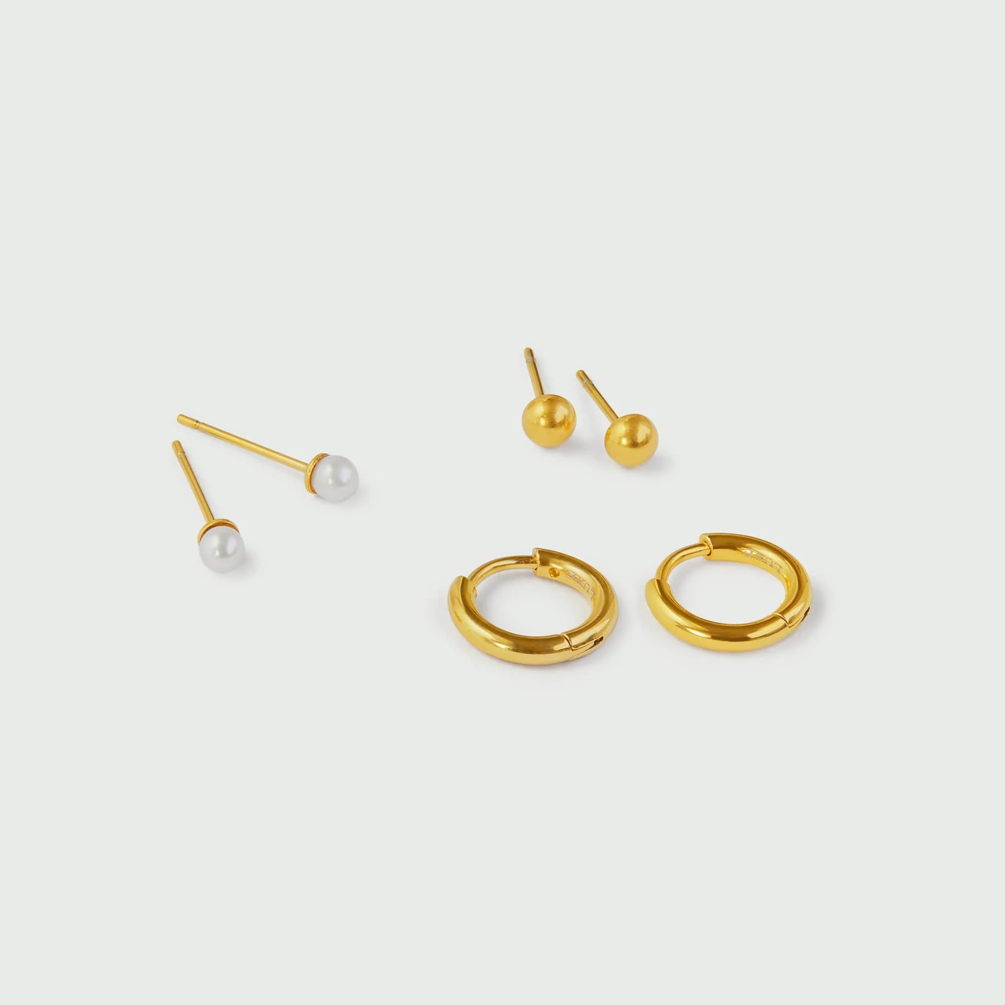 LUXE Pearl Stud & Hoop Earring Pack - Image 4