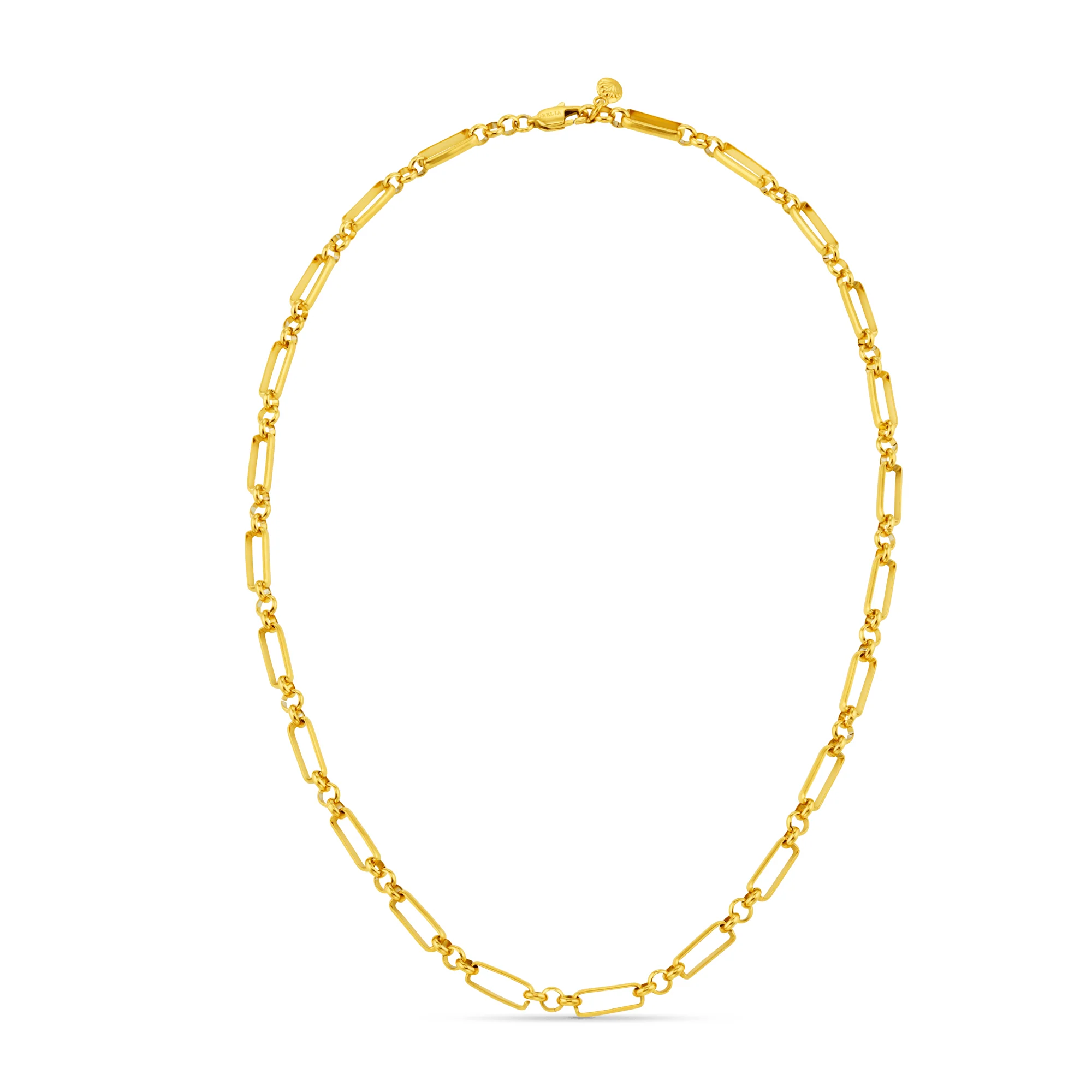 LUXE Rectangular Open Link Chain Necklace - Image 3