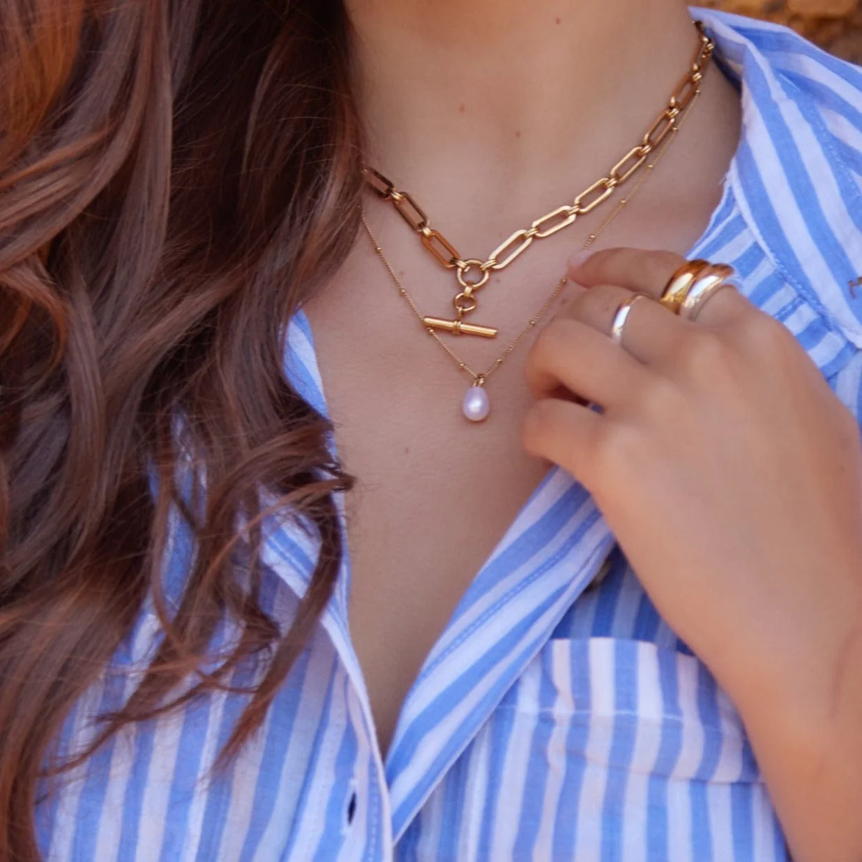 LUXE Rope Pearl Drop Necklace - Image 5