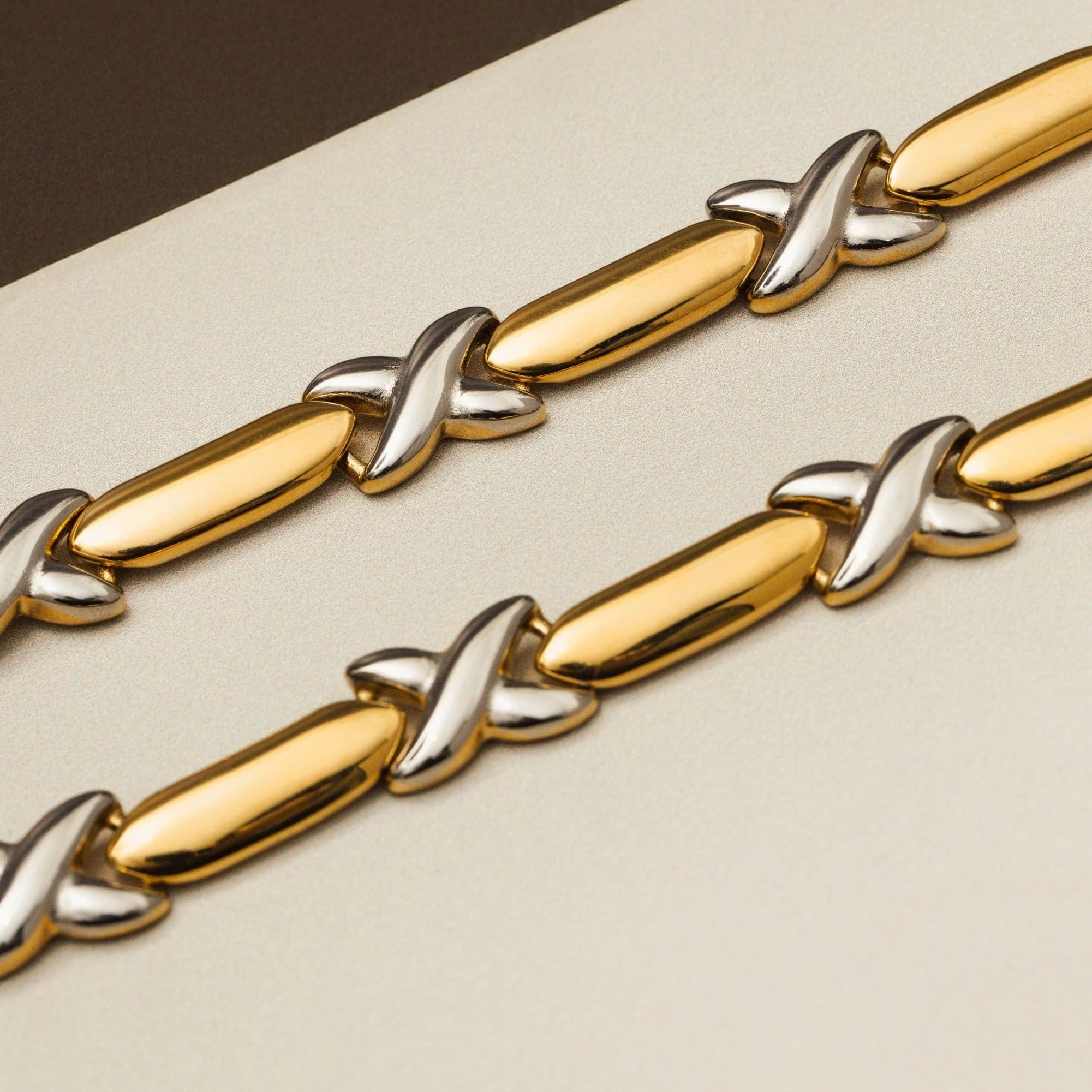 LUXE Statement Mixed Plate Cross Necklace - Image 4