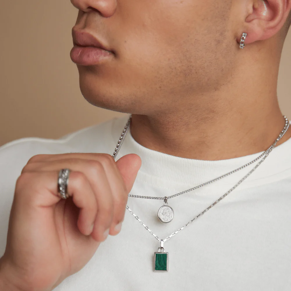 Malachite Tag Necklace - Image 3