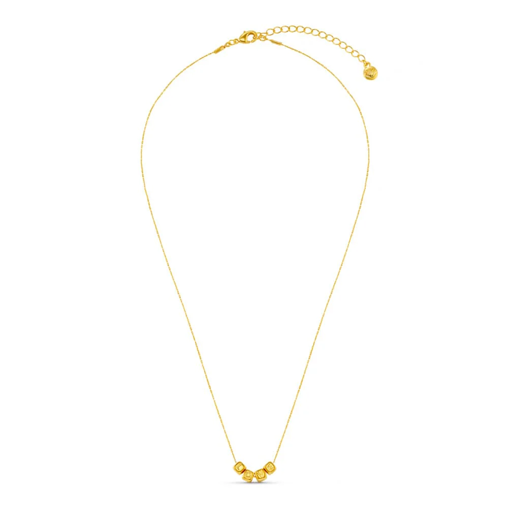 Mini LOVE Block Chain Necklace - Image 3