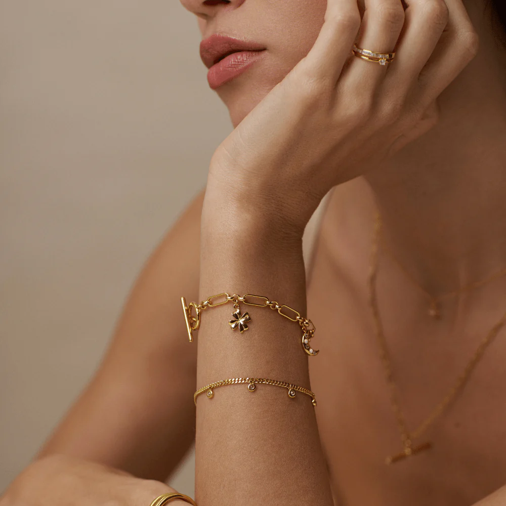 Mixed Lucky Charm T-Bar Bracelet - Image 2