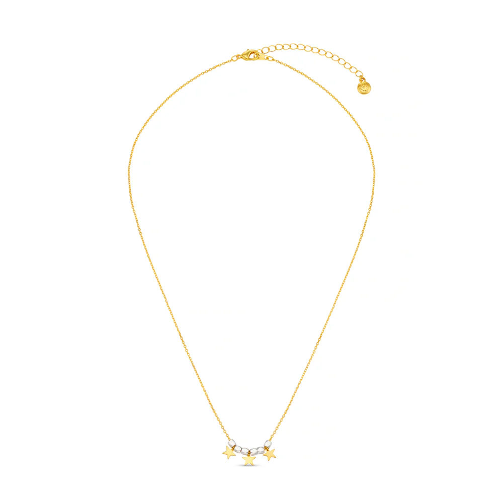 Mixed Plate Bead & Star Charm Necklace - Image 3