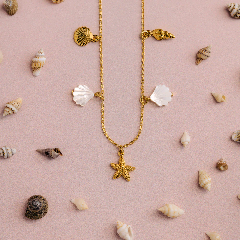 Mixed Shell & Starfish Charm Necklace - Image 5