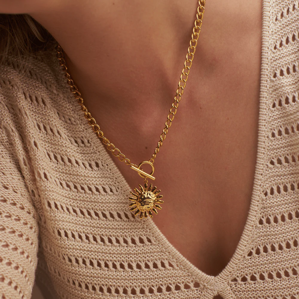 Molten Sun & T-Bar Necklace - Image 4