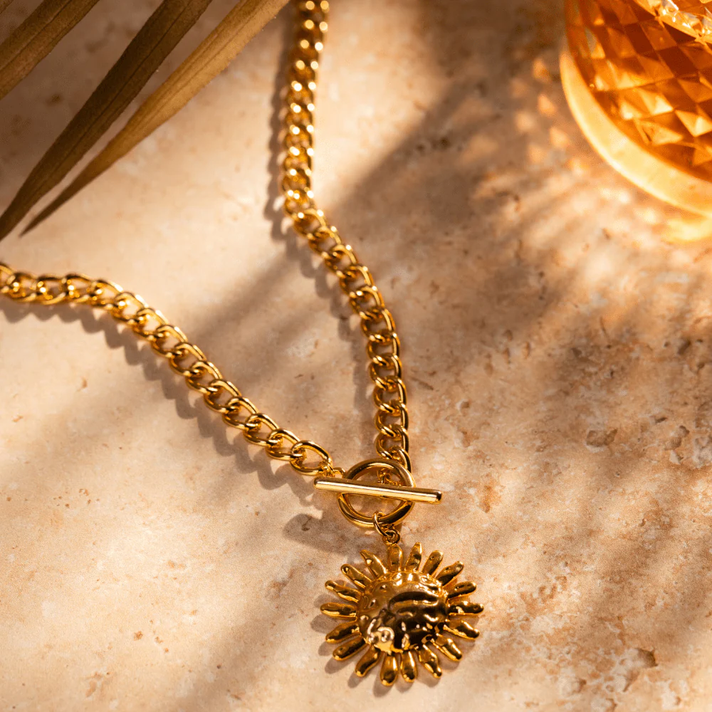 Molten Sun & T-Bar Necklace - Image 5